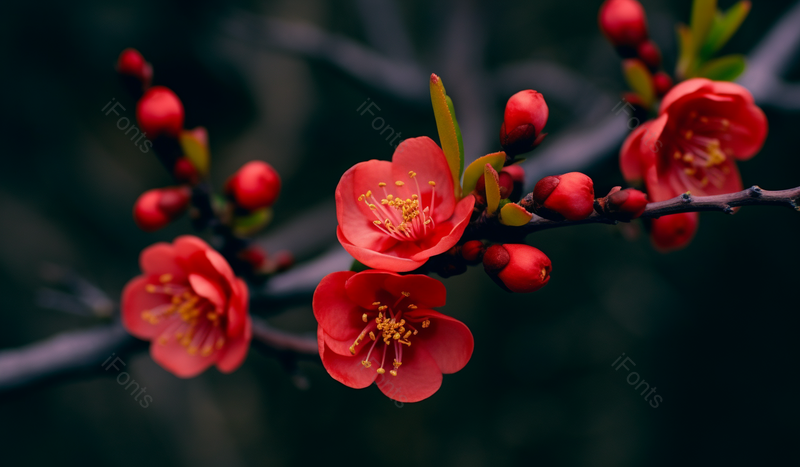 美丽多彩的海棠花模糊背景拍摄,高清,摄影图,摄影图片,图片大全,摄影图免费下载